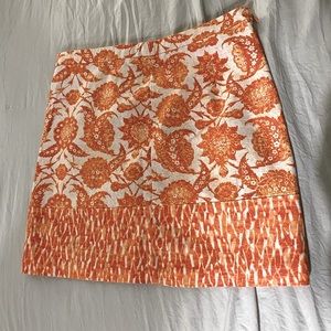 MICHAEL Kors Women's Mini Skirt Size 4 Orange Paisley Print